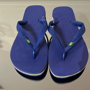 Brand new blue Havaianas sandals